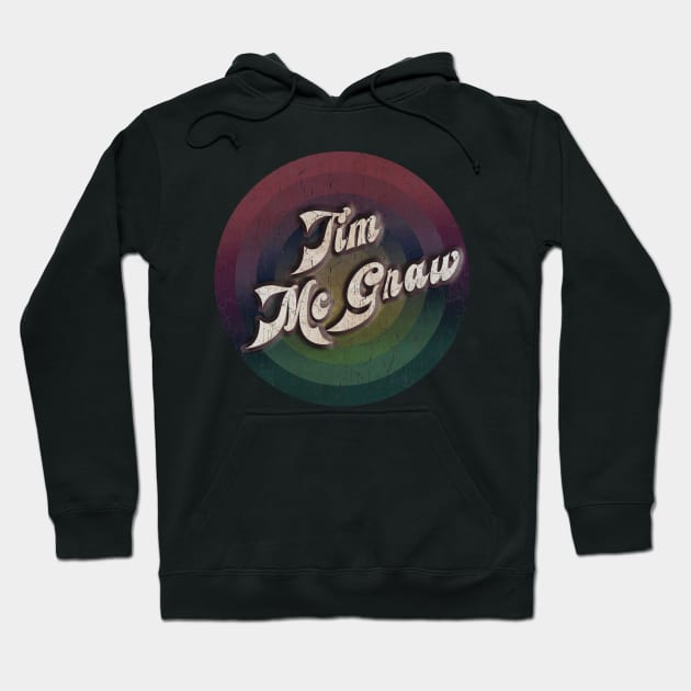 retro vintage circle Tim McGraw Hoodie by NamaMarket01